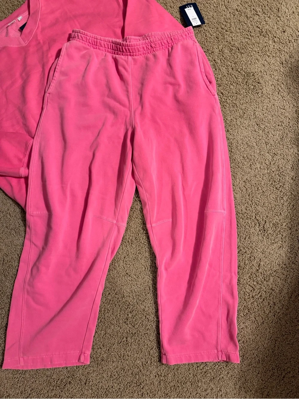 GAP Pink Barrel Sweatpants and Sweatshirt Set